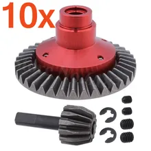 10 комплектов Металл diff конический комплект шестеренок 38T& 13T для 1/10 Axial SCX10 RC Рок Гусеничный грузовик Hop Up части AX30392 аксессуары