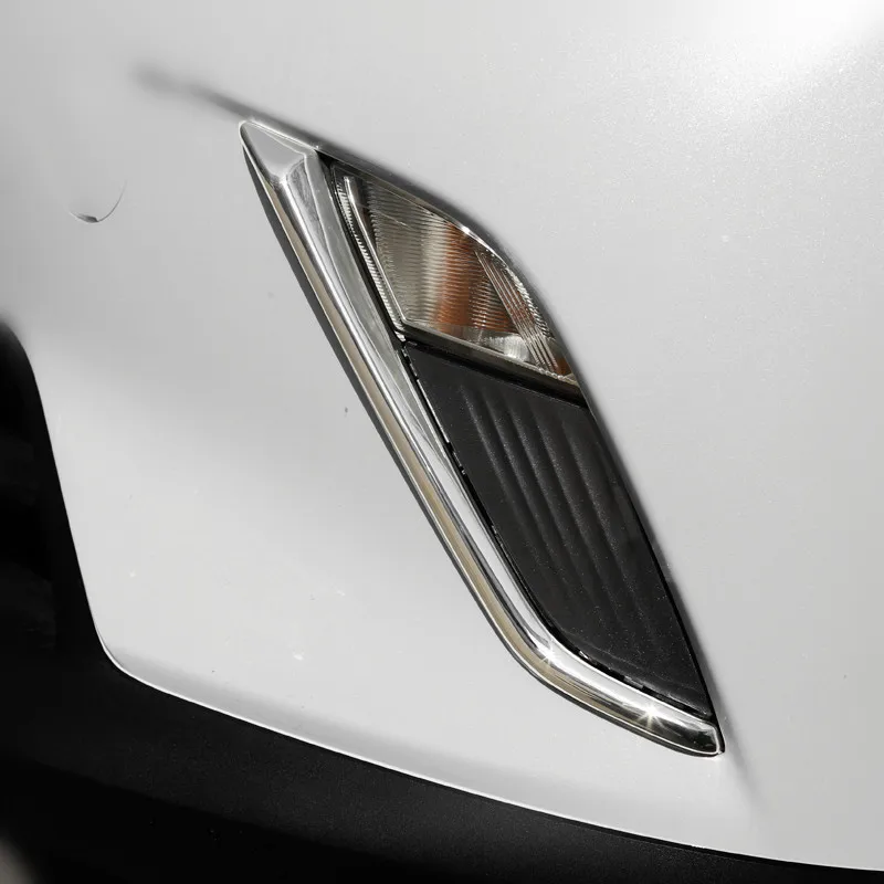 2 шт. L/R Chrome яркое серебро спереди противотуманных фар Обложка для Mazda CX 3 CX3 2016