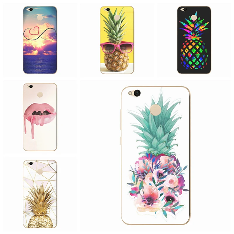 Soft TPU colorful charming pineapple Silicone case For Xiaomi Redmi 4X Note 4 4A 3 Case Mi A1 Pro Cover S134 |