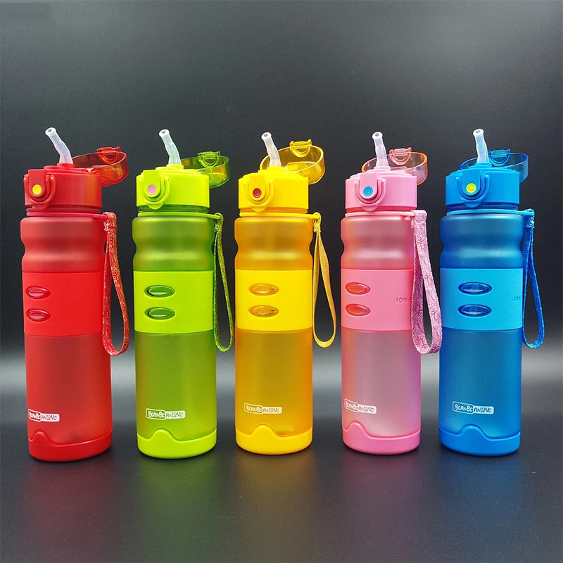 

2018 600ml Sport Straw Water Bottle Tritan Material Plastic Drinkware protein shaker Camping Hiking My Drink Bottle BPA free