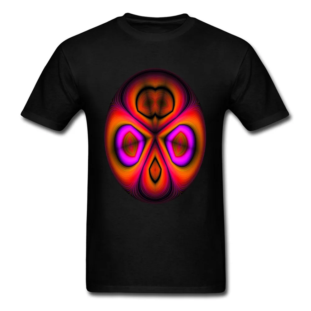 Abstract neon orange face_black