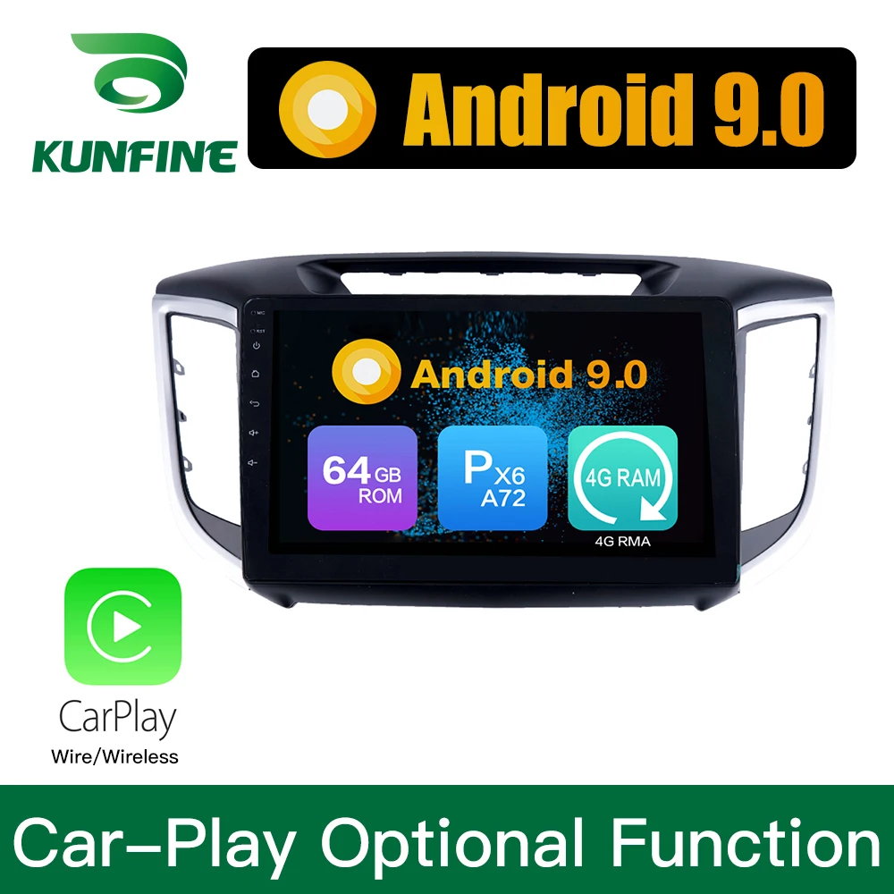 Best Android 9.0 Ram 4G Rom 64G PX6 Cortex A72 Car DVD GPS Multimedia Player Car Stereo For Hyundai IX25 2014 2015 2016 2017 Radio 1