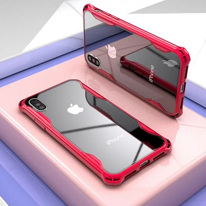 

Hybrid Airbag Full Body ShockProof Clear Case for iphone XR X XS MAX 6 6s 7 8 Plus Anti-Knock Protective Hard PC+Soft TPU Cover