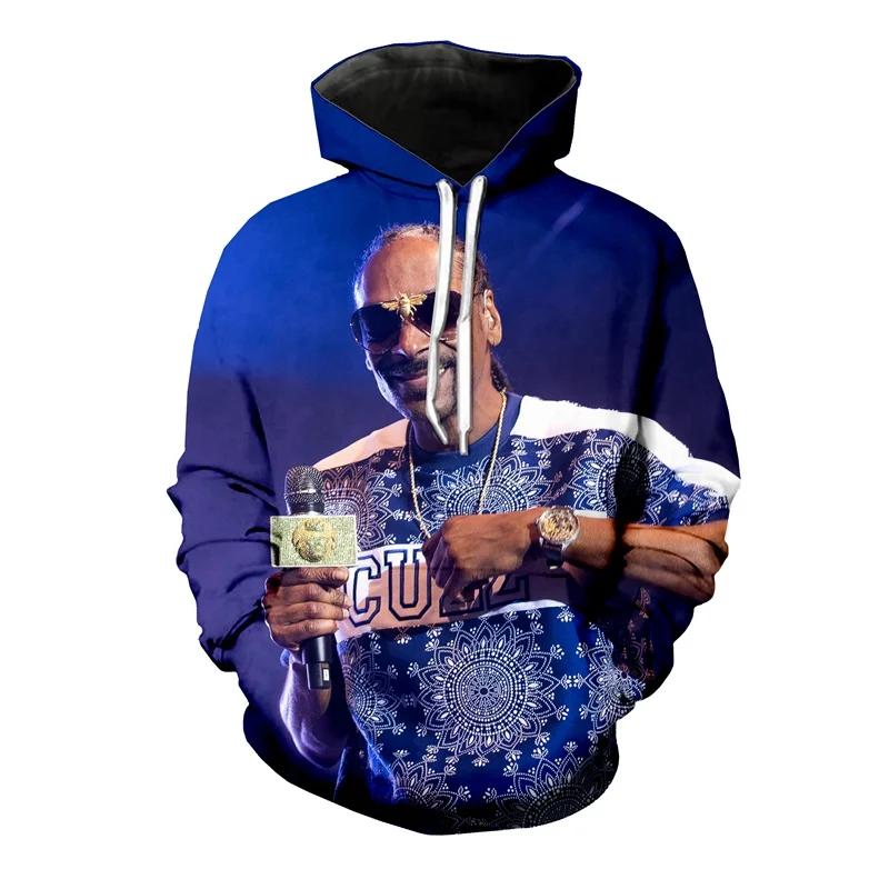 LIASOSO Winter New Men Women Sweatshirt 3D Print Rapper Singer Snoop
