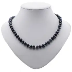 Snh 8 мм картофеля AA 925 silver Freshwater Pearl necklace натуральный культивированный жемчуг ожерелья ювелирные изделия для женщин Бесплатная доставка