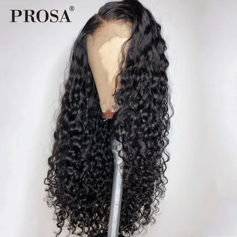 

Water Wave Transparent Full Lace Human Hair Wigs For Women Glueless Deep Part Preplucked Lace Wig Black Brazilian Swiss Remy