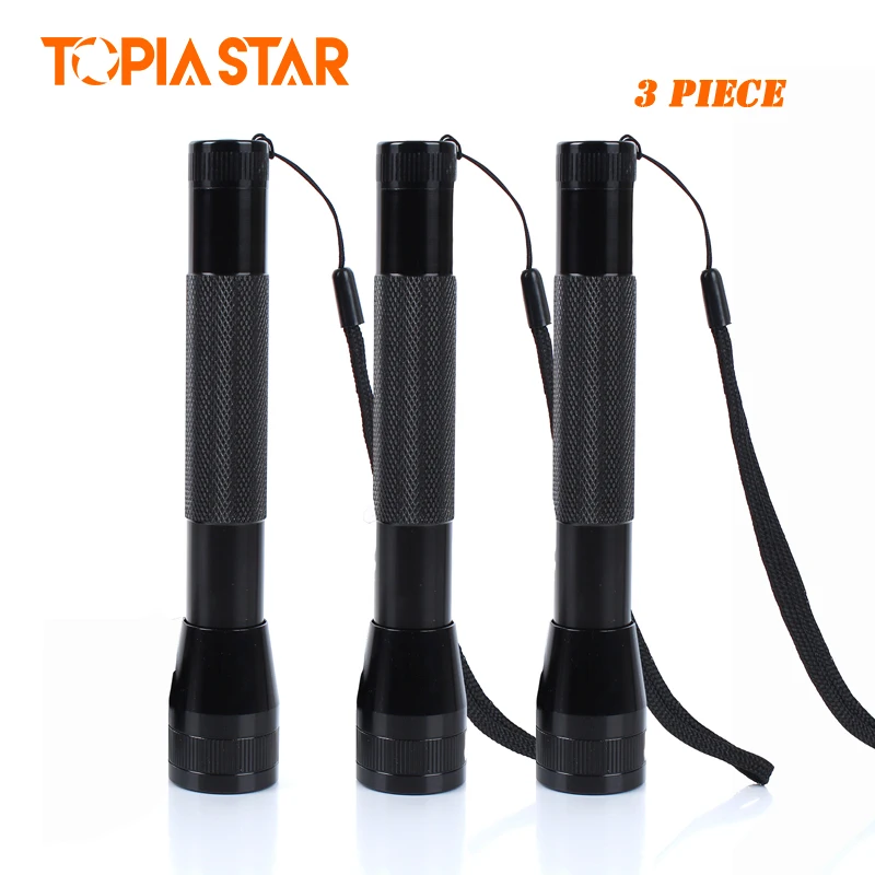 

TOPIA STAR Ultra Bright Tool Kit Aluminum Dry Battery Torch Led Flashlight Diagnostic Pen Light 3 Piece for Set
