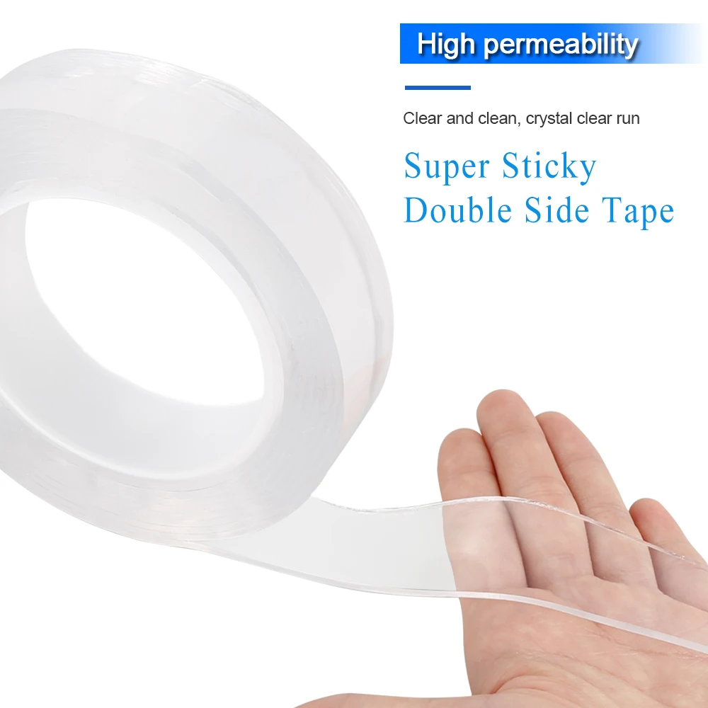 

Nano Double side Adhesive Tape Multifunctional Nano-free magic Two side Adhesive , Double Sided Traceless Washable Adhesive Tape