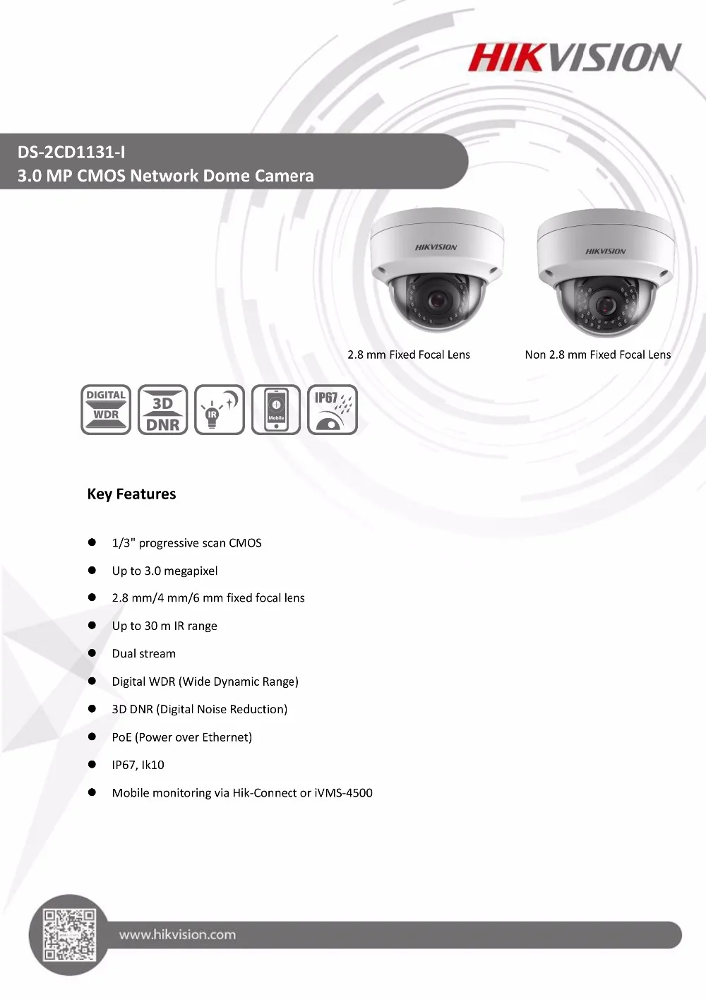 Английская версия ds-2cd1131-i заменить ds-2cd2135f-is ds-2cd2135f-iws 3mp сети купольная камера видеонаблюдения POE ip-камера H.264 +