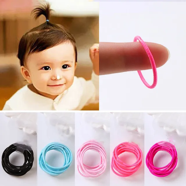 10Pcs/set Baby Girls Hair Bands Mini Ring Elastic Hair Bands Tie Hair