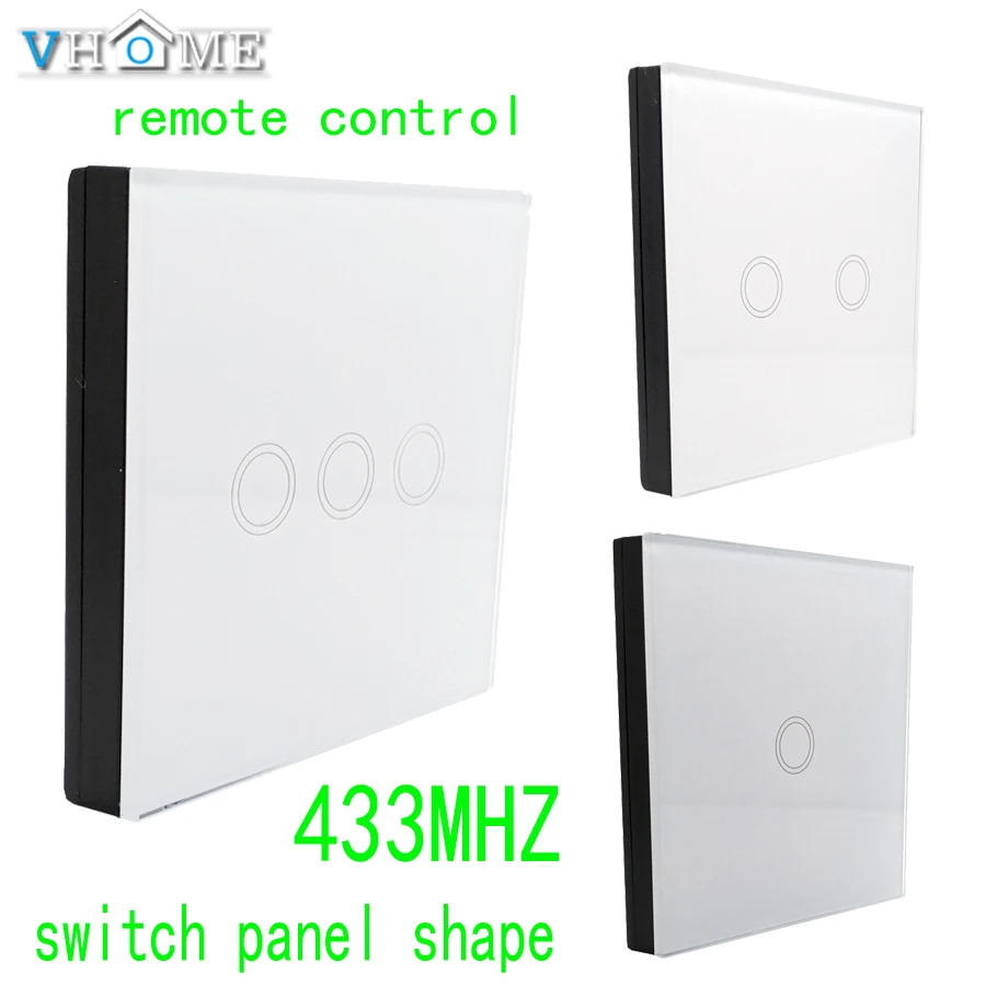 Vhome RF 433MHZ Wireless Glass Panel Lamp Remote Control,Light Switch