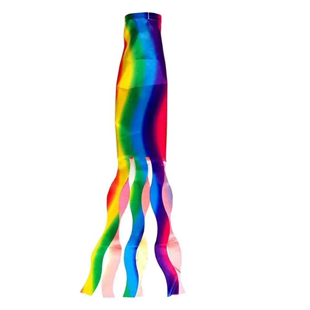 Rainbow Column Flag Windsock Colorful Hanging Decoration Red Orange Yellow Green Blue Purple