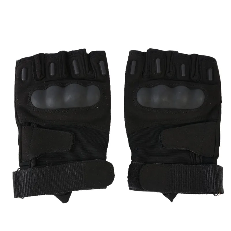 Перчатки для активного отдыха тактические военные полупальцевые противоскользящие спортивные мужские лыжные перчатки - Цвет: B