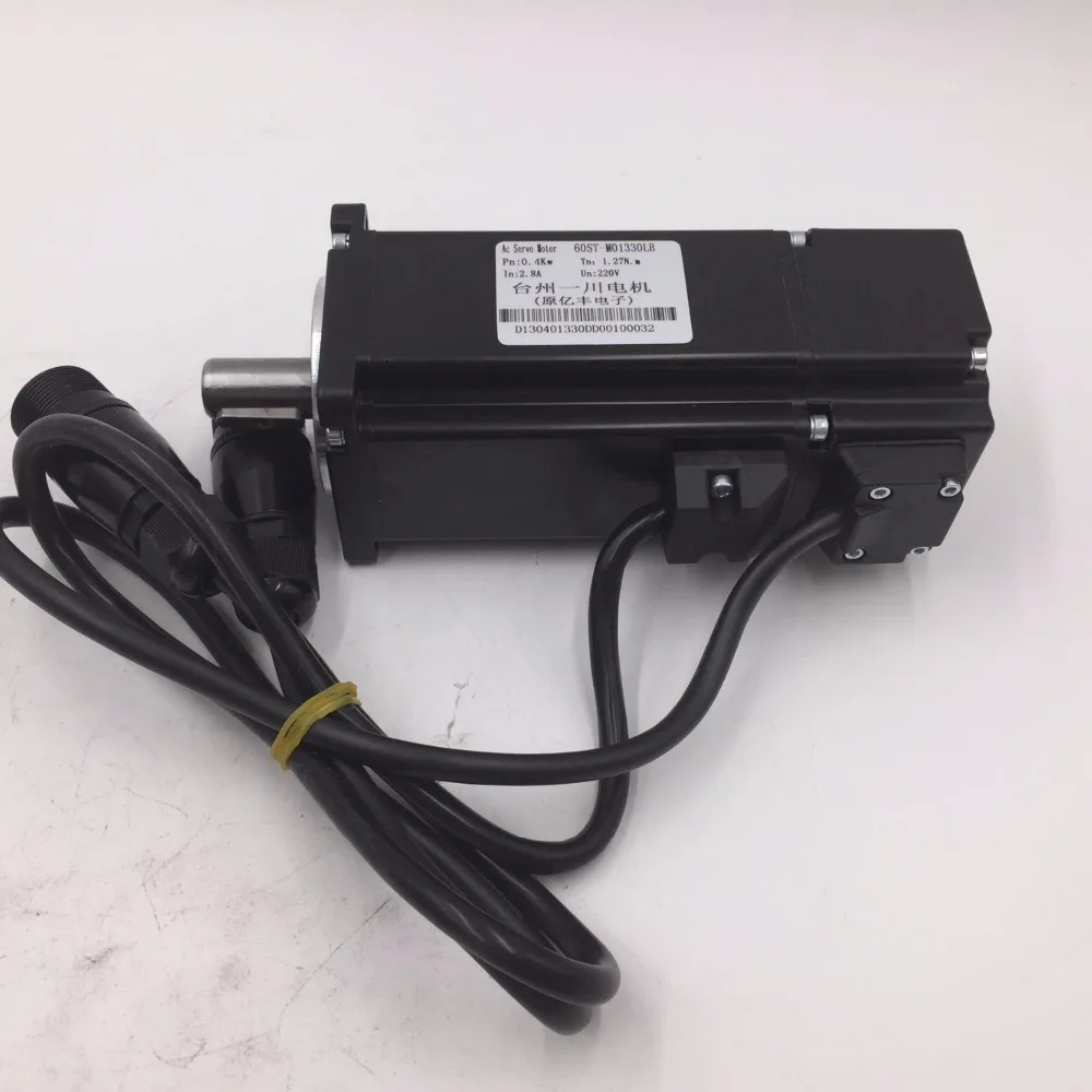 400 Вт CNC AC Серводвигатель + Драйвер комплект 60ST M01330 1.26Nm 220vAC 3000r/мин NEMA24 60 мм для