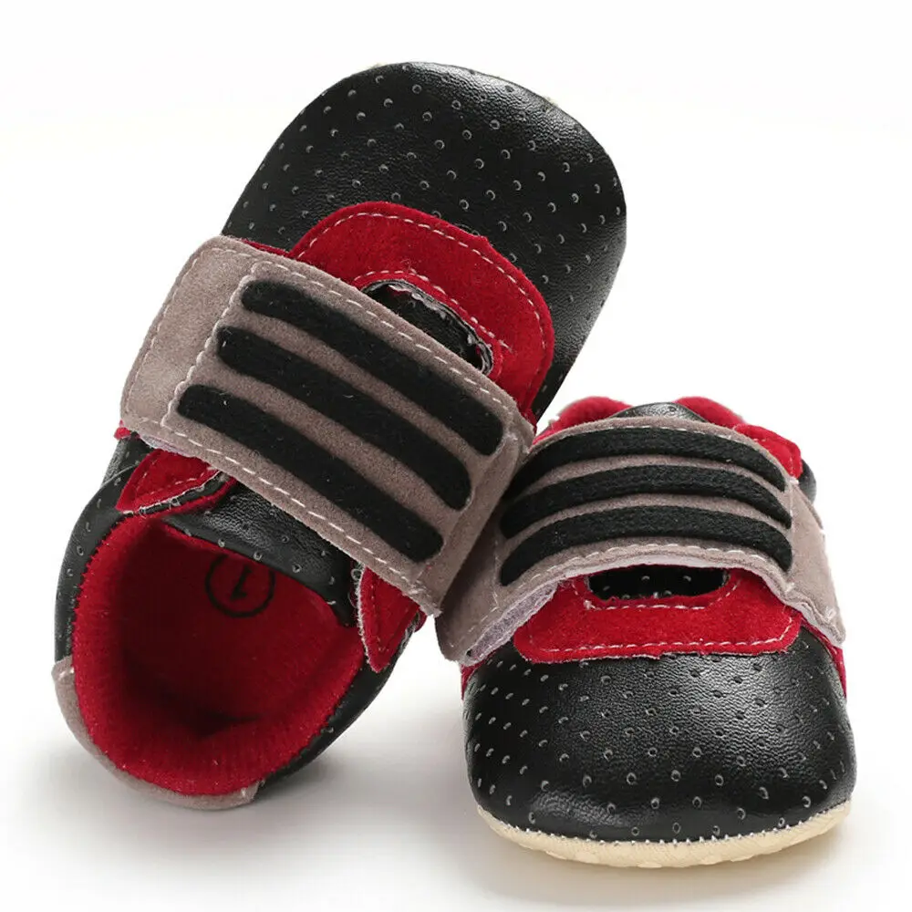0-18 Months Fasion Baby Shoes Boy Girl Newborn Soft Soles PU Leather Crib Soft Sole Shoe Sneaker Prewalker 2019 New