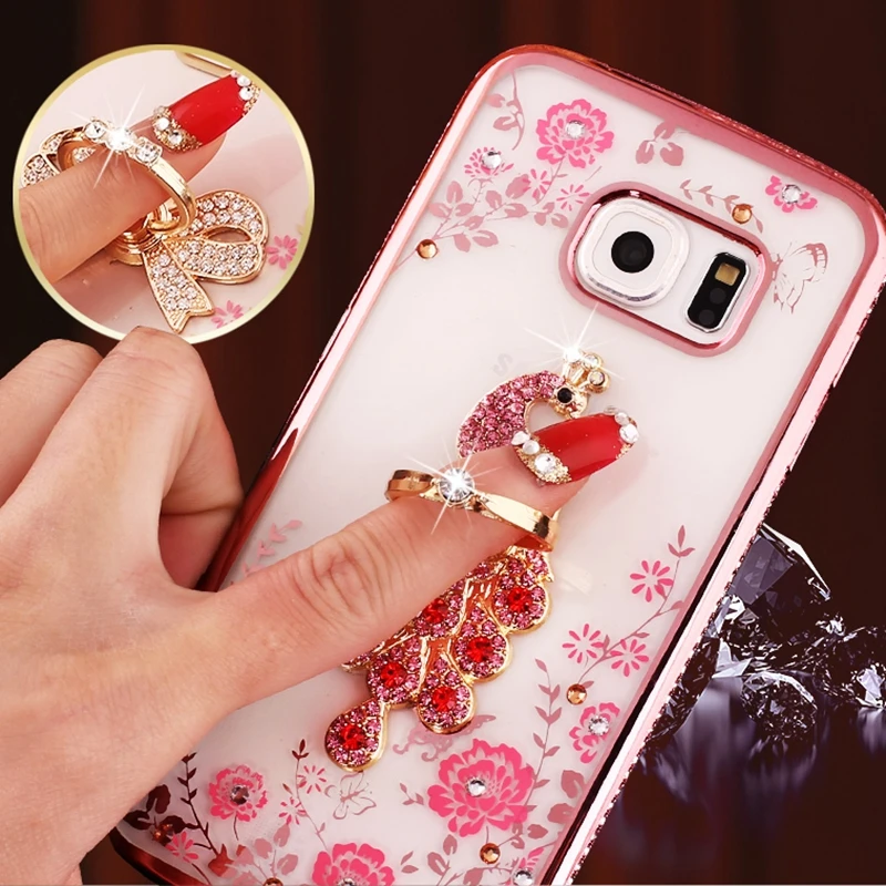 

Luxury Glitter Phone Case For Samsung Galaxy J1 2016 J3 J5 J7 2017 J4 J6 A6 A8 Plus A7 A9 2018 Soft TPU Case Ring Holder Cover
