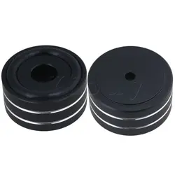 Yibuy 40x22 мм черный Алюминий сплав Динамик изоляции ноги Pad стенд для аудио Динамик s усилитель CD-плеер набор из 4