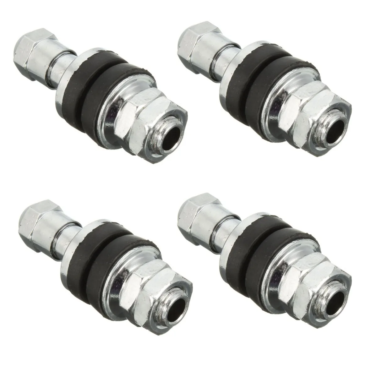 4Pcs Tire Valve Stem 502 Chrome Metal Bolt In High Pressure Flush Mount