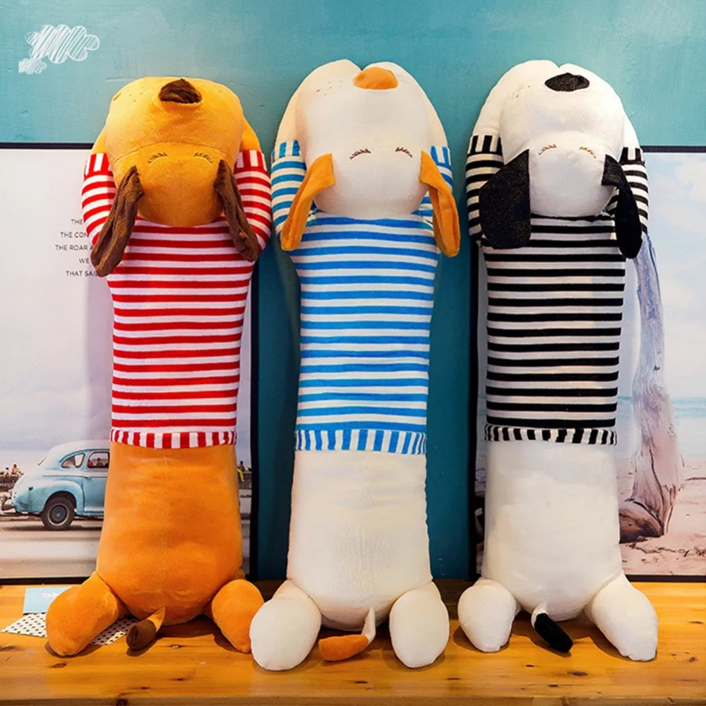 

70-120cm Cartoon Stuffed Sleeping papa Dog doll Toys Lovely Animal Toys for girls Children Birthday Gift Plush Pillow Cushion