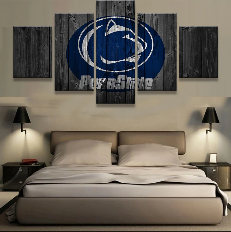 preço 5 Peças de Penn State Nittany Lions Sports Modern Home Wall Decor Imagem da lona de Arte Pintura Em Tela HD de Impressão Para Sala de estar