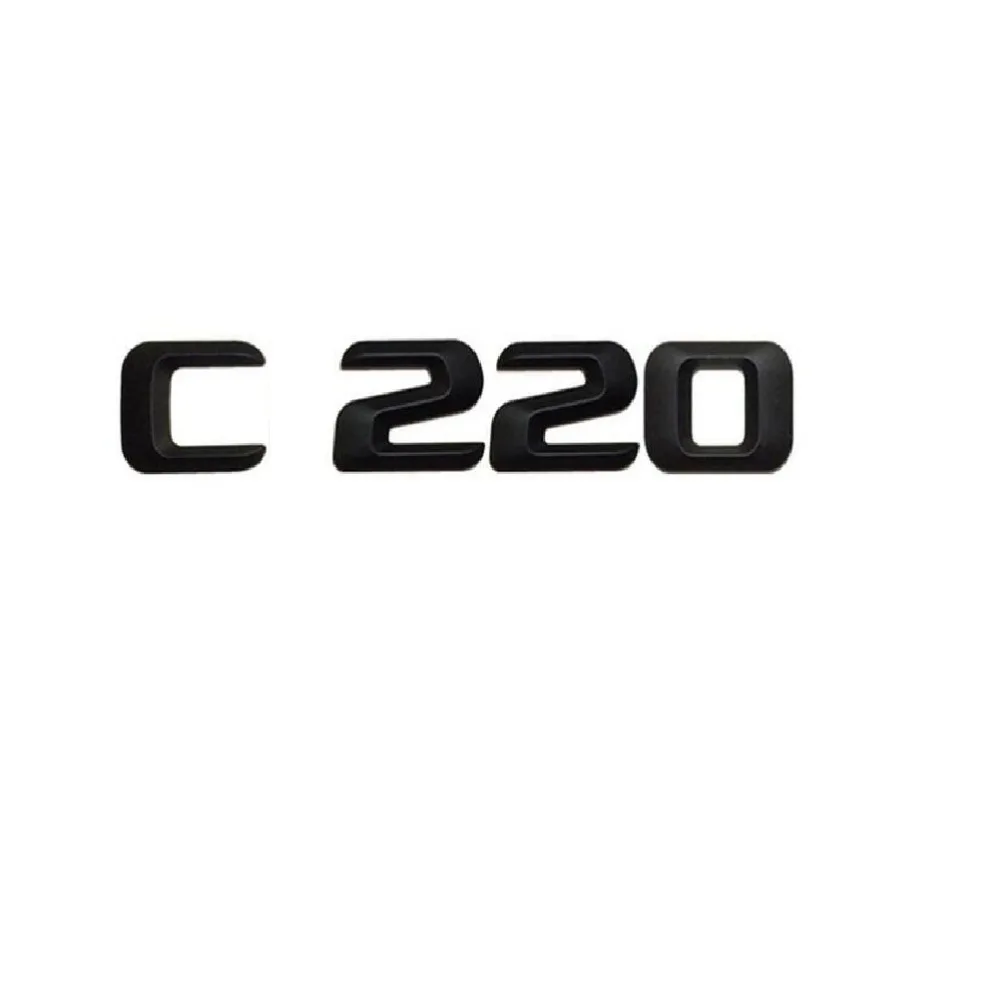 Gloss Black C 200 Letters Trunk Emblem Badge Sticker for Mercedes Benz C200