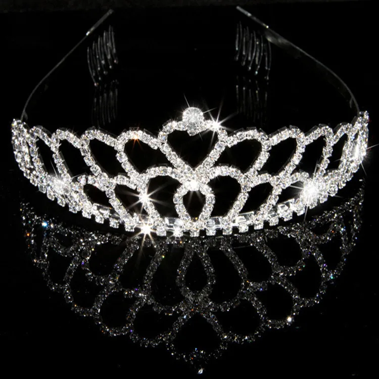 Роскошная Свадебная вечеринка, стразы с кристаллами, большая корона, тиара, красота, маскарад, принцесса, Хрустальный головной убор, ювелирные изделия - Окраска металла: 7