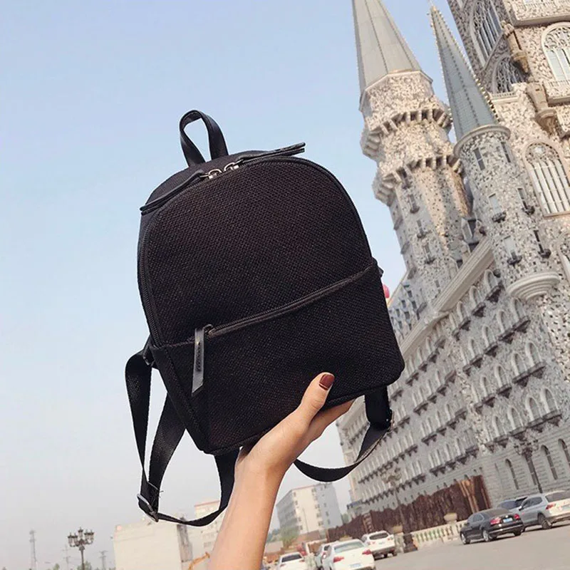 New Women Fahsion Canvas Backpacks Student Travel Female Casual Shoulder Bags Lady Weave Mochila Holiday Knit Back Pack BP3015 (12)