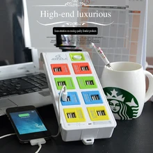 16 USB Multi электрической розетки удлинитель Мощность полосы с защитой для ЕС/UK/США/AU разъем