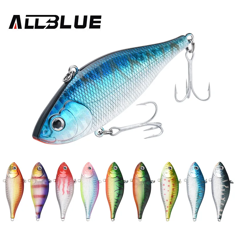 Allblue Новый VIB Тонущий рыболовные приманки 75 мм/25 г пластиковые искусственные для
