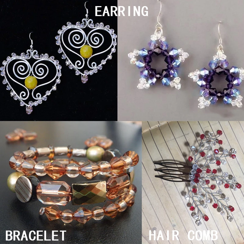 4mm Shiny Metal Color Bicone Beads 5238 Glass Beads Half Plated Color Beads Crystal Jewelry Beads for Jewelry Making 120pcs/lot glass beads