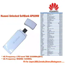 Huawei softbank ap02hw 4 г LTE FDD B41 2500 мГц 3G WCDMA 1500 мГц