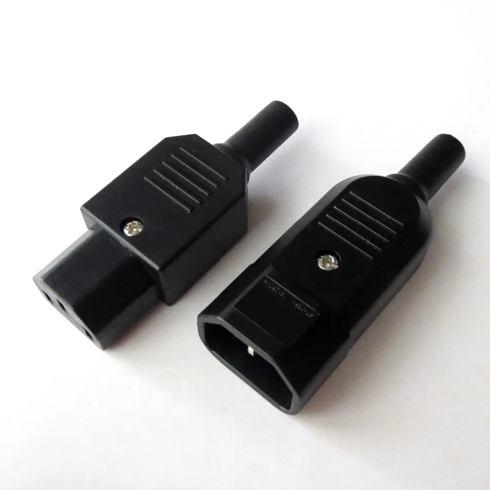 Charger plug socket copper three hole three pin AC power plug 16A male