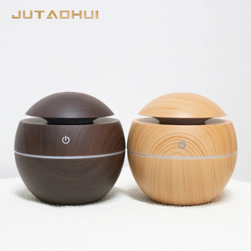 

2019 new 001 usb Air Humidifier Wood Grain Aroma Diffuse Desk decoration Essential Oil Mist Maker LED Light for Home O
