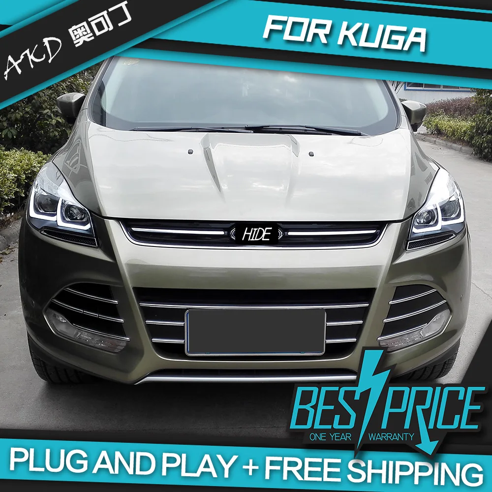Автомобильный Стайлинг для Kuga Escape фары 2013 светодиодные DRL динамический сигнал Hella