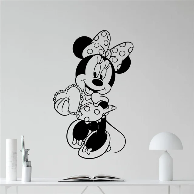 Minnie Maus Wandtattoo line Kaufen Großhandel minnie maus wandtattoo aus China