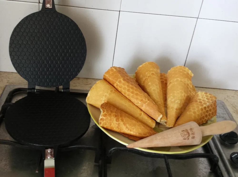 Bakeware Sobremesa Molde Waffle Pancake Fry Pan Gás