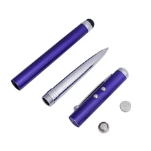Новая 4 в 1 емкостная ручка Шариковая стилус лазерная указка светодиодный свет для iPhone iPad Escolar Papelaria