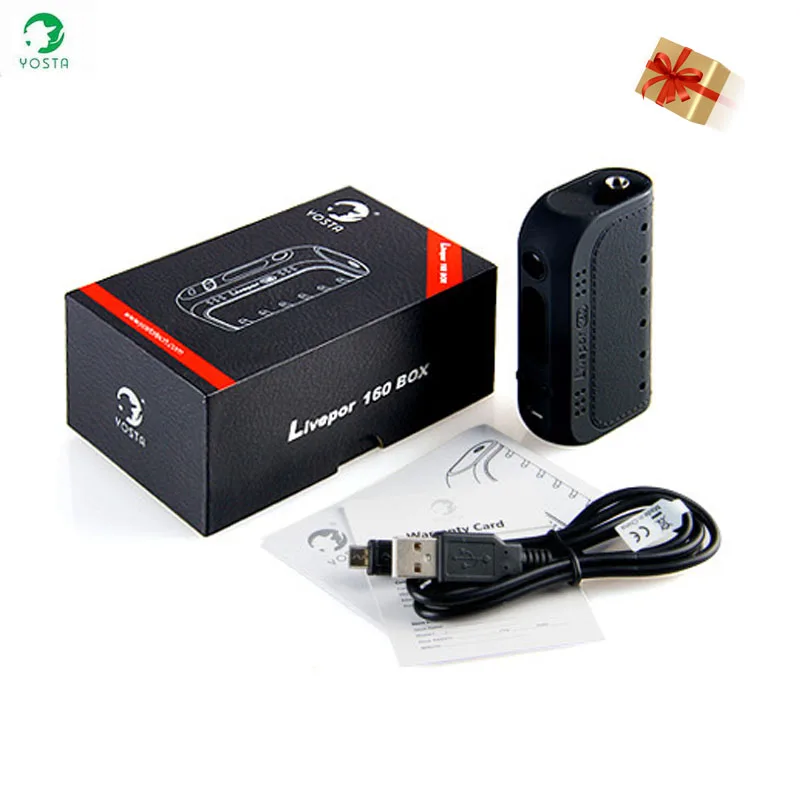 Оригинальные электронные кальян Yosta Livepor 160 коробка Mod Вт Vape VW/TC с сухим защиты