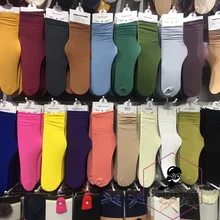 Женские носки, весенние и летние носки, конфеты, бархатный цвет, модные эластичные однотонные носки, уличная одежда, розовые носки в сеточку