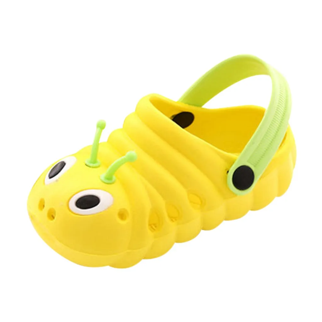 Модная летняя обувь для малышей; милые модные пляжные шлепанцы с рисунком для маленьких мальчиков и девочек; Вьетнамки; buciki dla niemowlat2.462 - Цвет: Цвет: желтый