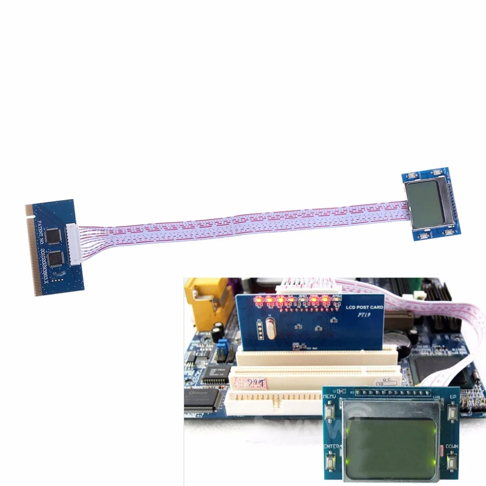 

PCI Motherboard Diagnostic Tester Analyzer LCD Post Test Card For Desktop Laptop