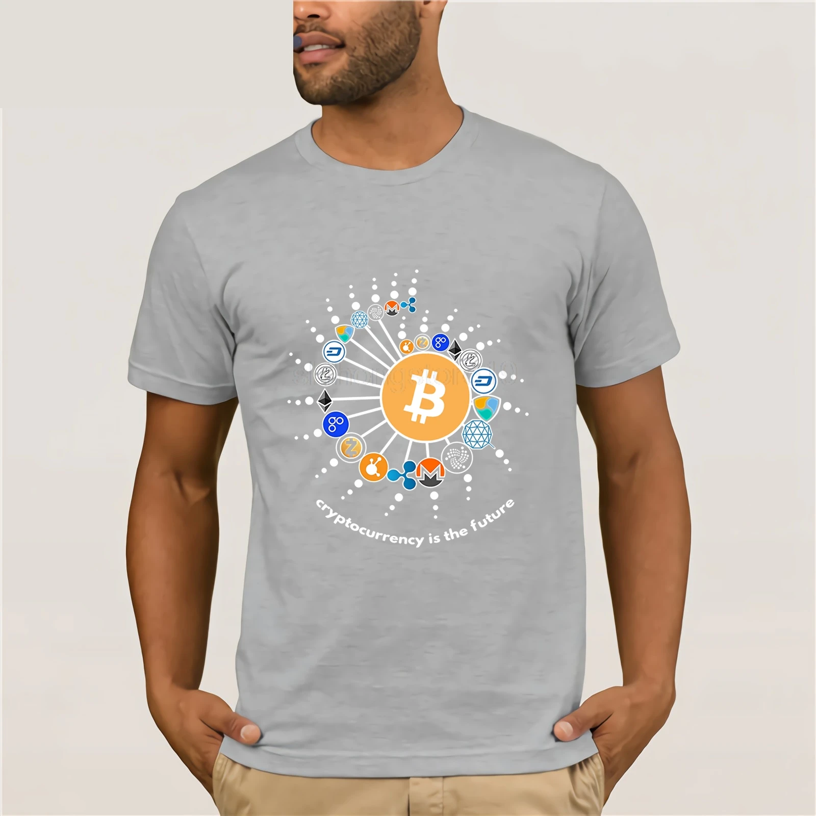 Cryptocurrency, Bitcoin, ethereum, litecoin camiseta.