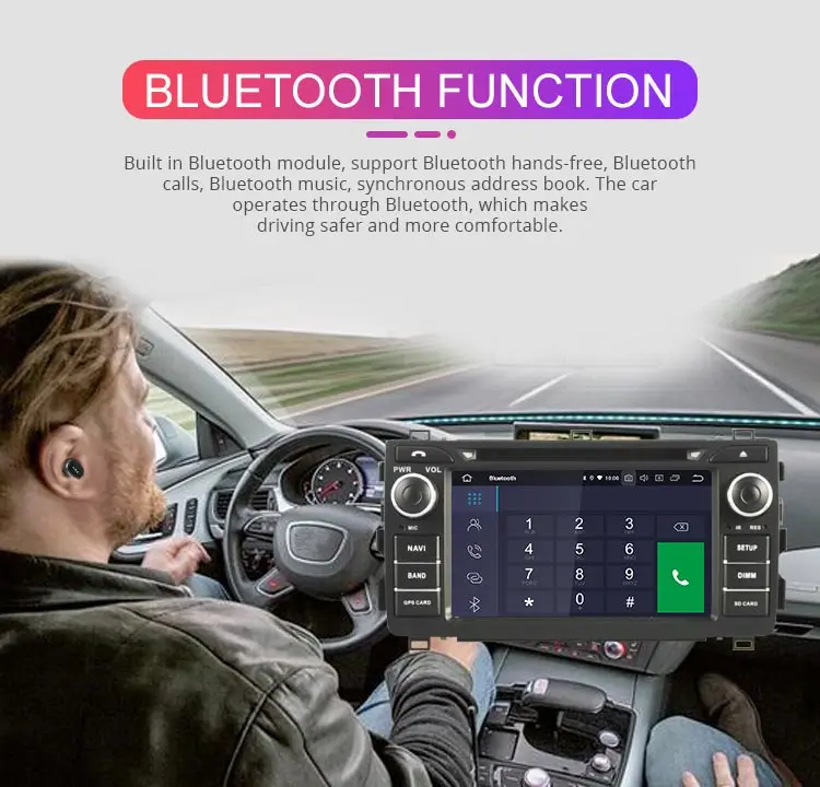 Top Besina Android 9.0 Car DVD Player For TOYOTA AURIS 2013 2014 2015 Multimedia GPS Navigation Stereo 2 Din Car Radio WIFI Canbus 9