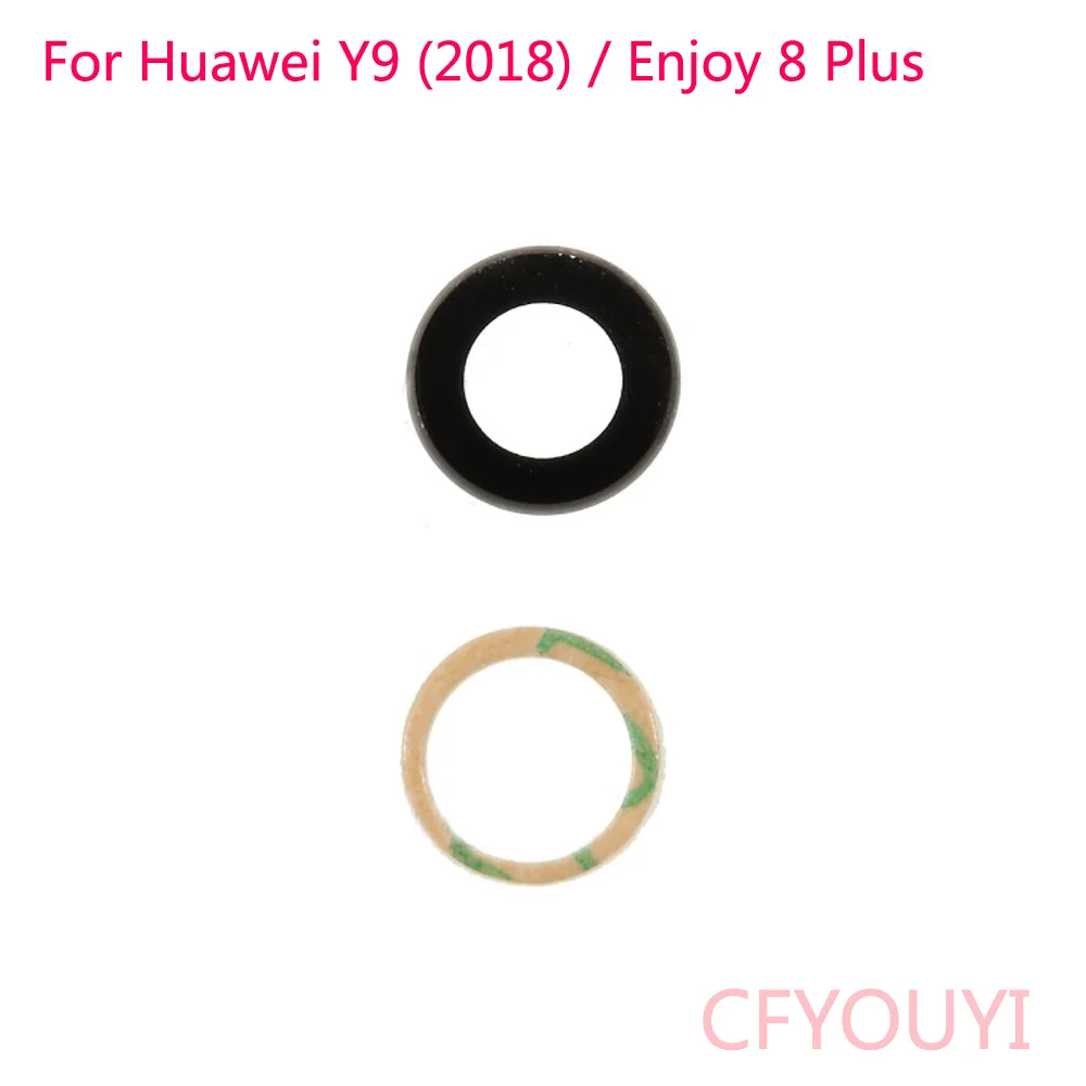 

10~100pcs For Huawei Y9 (2018) /Enjoy 8 Plus Back Camera Glass Lens Cover Part with 3M Adhesive Sticker Glue For Y7 Prime (2017)