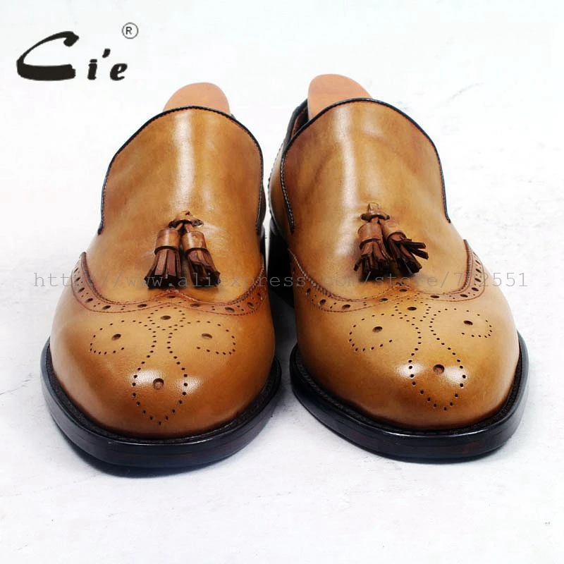 Runde on Bespoke Handarbeit Aus Schuh Echtem Slip Schwarz Kleid Loafer Benutzerdefinierte Männer casual Leder Kappe Troddel Farbe Loafer92 Cie dnWfqOO