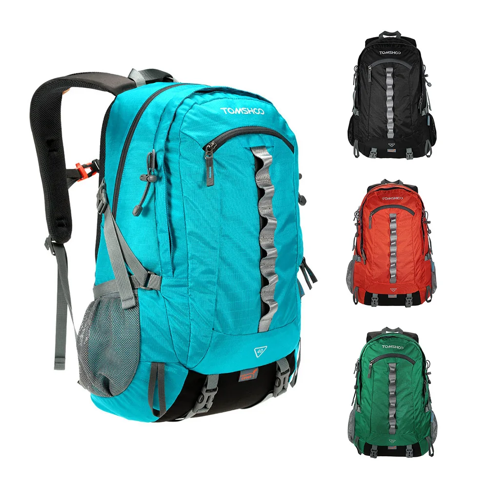 

TOMSHOO 40L Climbing Bag Outdoor Sport Backpack Cycling Rucksack Hiking Trekking Bag Camp Travel Pack Knapsack with Rain Cover
