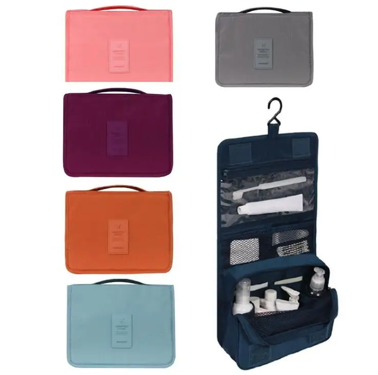 

Hanging Travel Cosmetic Bag Women Zipper Make Up Bag Polyester High Capacity Makeup Case handbag Organizer Storage Wash Bath Bag
