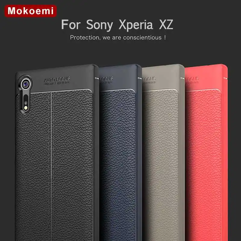 Модный противоударный мягкий чехол Mokoemi 5 2 дюйма с узором Личи для Sony Xperia XZ