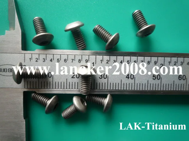 

M4*6 8 10 12 14 16 18 20 25Hexagon socket round/button head titanium screw Gr2