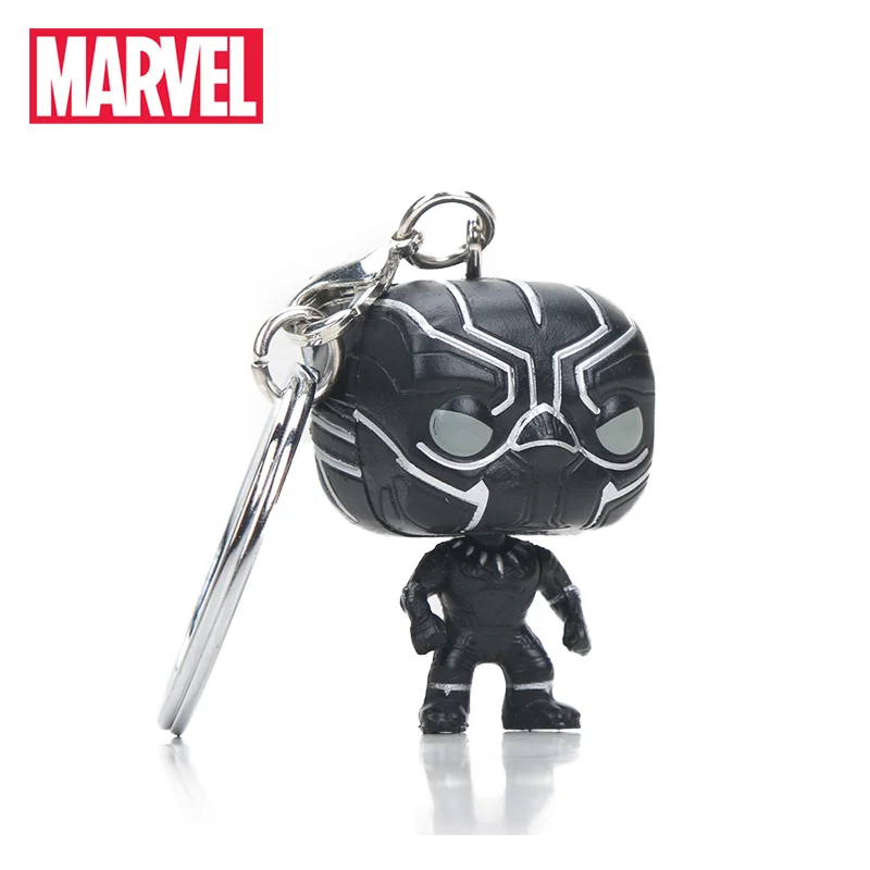 

4cm Black Panther Figure Keychain Civil War Captain America PVC Action Figures Collectible Model Toy Marvel Toys the Avengers